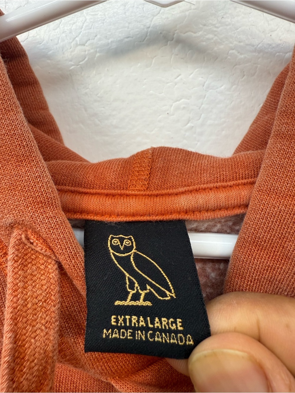 OVO small Owl faded Orange Men's Hoodie - Picture 7 of 7